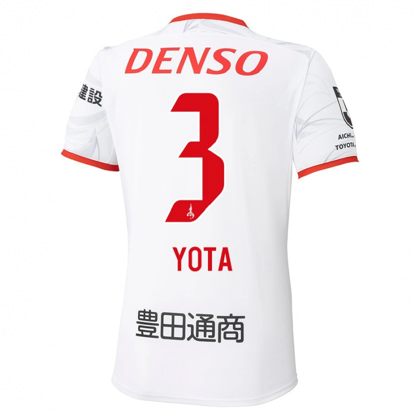 Danxen Kinderen Yota Sato #3 Wit Rood Uitshirt Uittenue 2025/26 T-Shirt