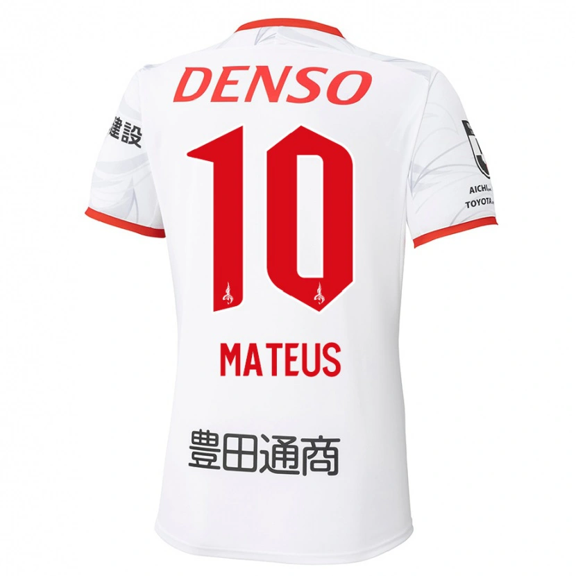 Danxen Kinderen Mateus #10 Wit Rood Uitshirt Uittenue 2025/26 T-Shirt