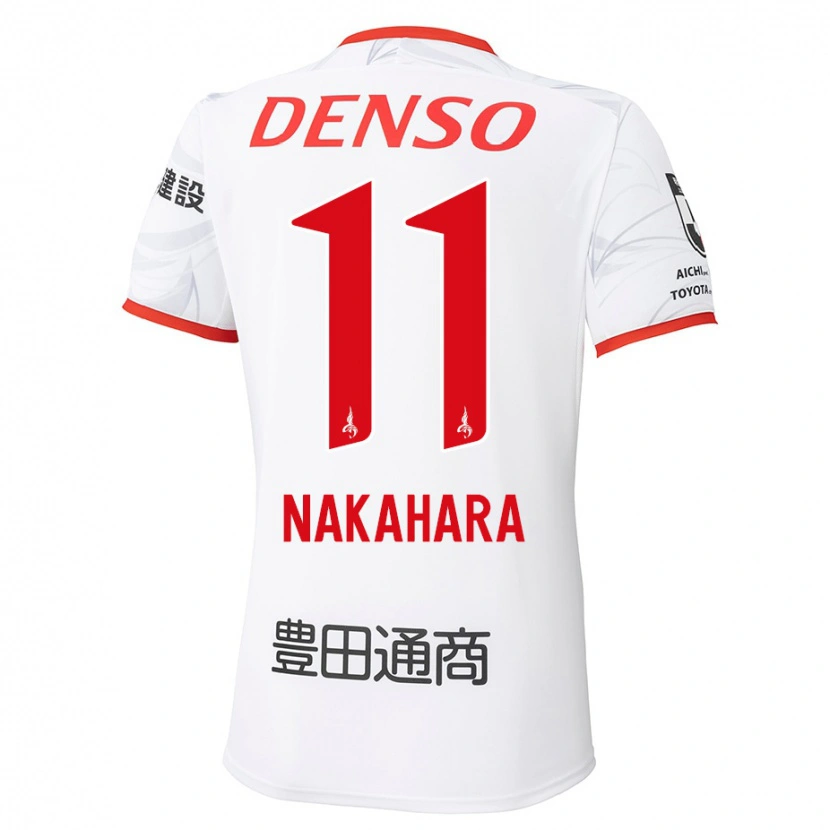 Danxen Kinderen Sora Nakahara #11 Wit Rood Uitshirt Uittenue 2025/26 T-Shirt