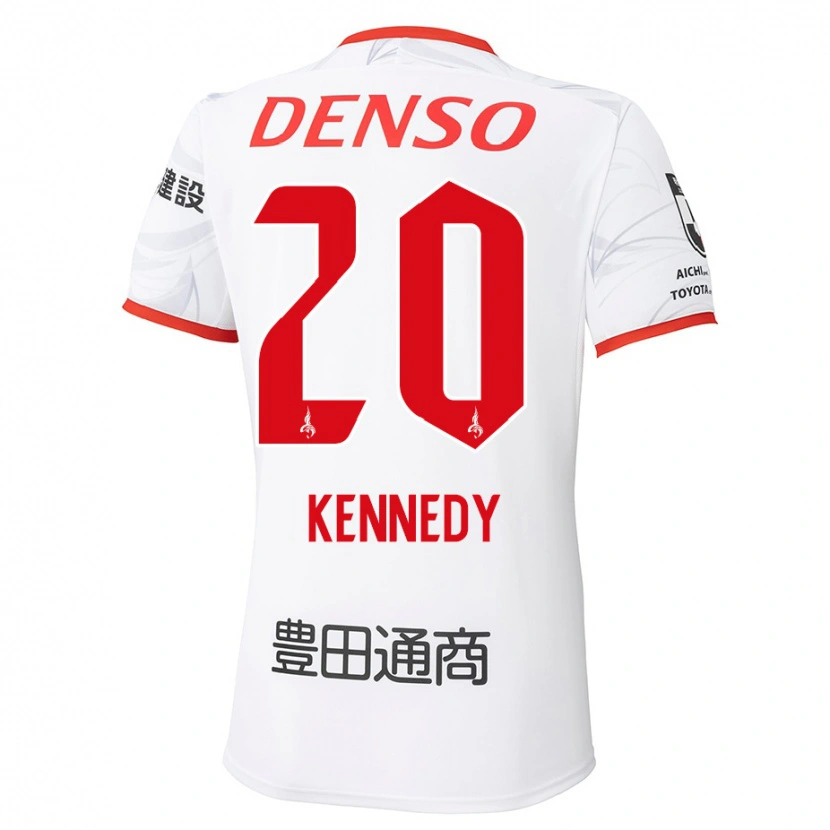 Danxen Kinderen Kennedy Egbus Mikuni #20 Wit Rood Uitshirt Uittenue 2025/26 T-Shirt