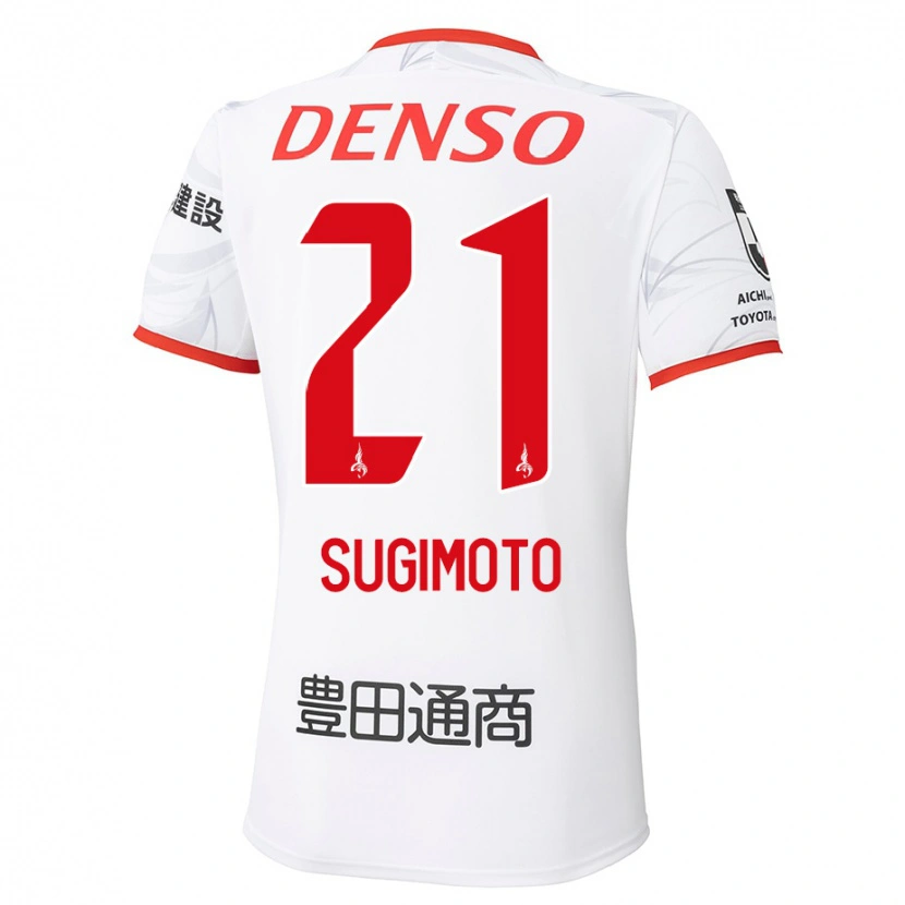 Danxen Kinderen Daichi Sugimoto #21 Wit Rood Uitshirt Uittenue 2025/26 T-Shirt