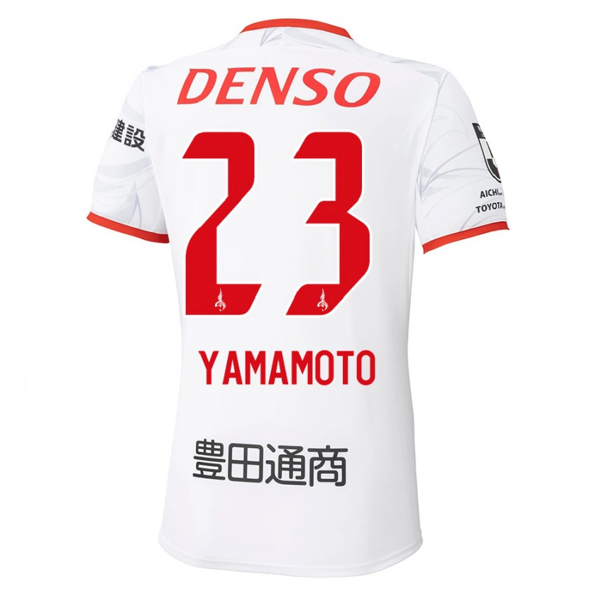 Danxen Kinderen Haruki Yamamoto #23 Wit Rood Uitshirt Uittenue 2025/26 T-Shirt