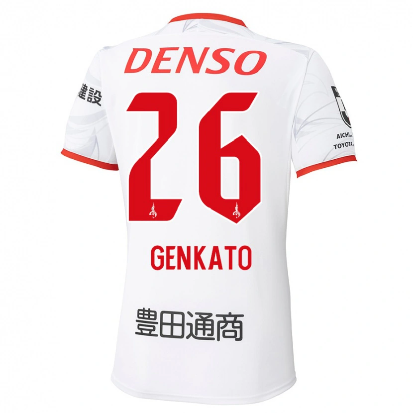 Danxen Kinderen Gen Kato #26 Wit Rood Uitshirt Uittenue 2025/26 T-Shirt
