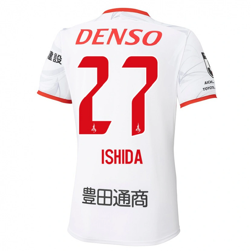 Danxen Kinderen Kakeru Ishida #27 Wit Rood Uitshirt Uittenue 2025/26 T-Shirt