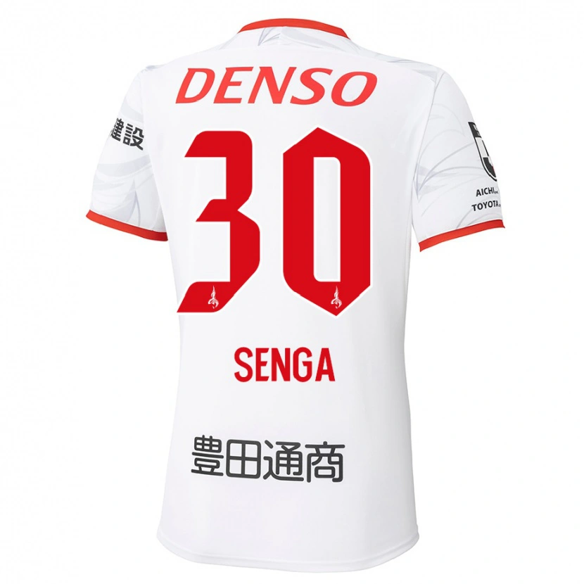 Danxen Kinderen Shotaro Senga #30 Wit Rood Uitshirt Uittenue 2025/26 T-Shirt
