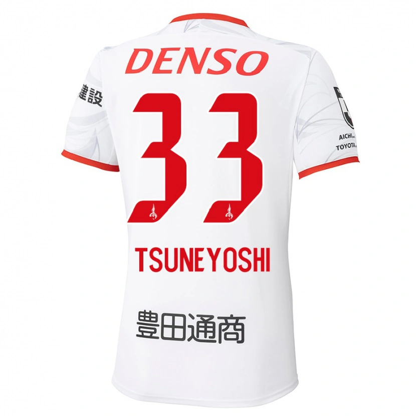 Danxen Kinderen Ryoma Tsuneyoshi #33 Wit Rood Uitshirt Uittenue 2025/26 T-Shirt