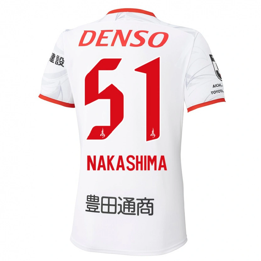 Danxen Kinderen Shinichiro Nakashima #51 Wit Rood Uitshirt Uittenue 2025/26 T-Shirt