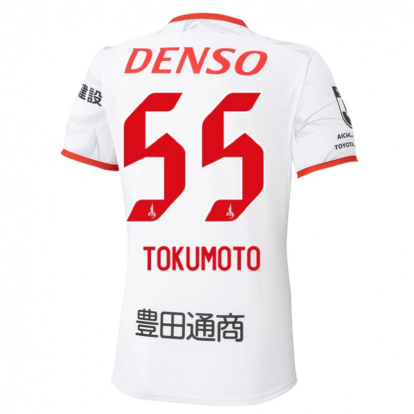 Danxen Kinderen Shuhei Tokumoto #55 Wit Rood Uitshirt Uittenue 2025/26 T-Shirt