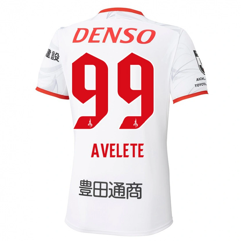 Danxen Kinderen Yves Avelete #99 Wit Rood Uitshirt Uittenue 2025/26 T-Shirt