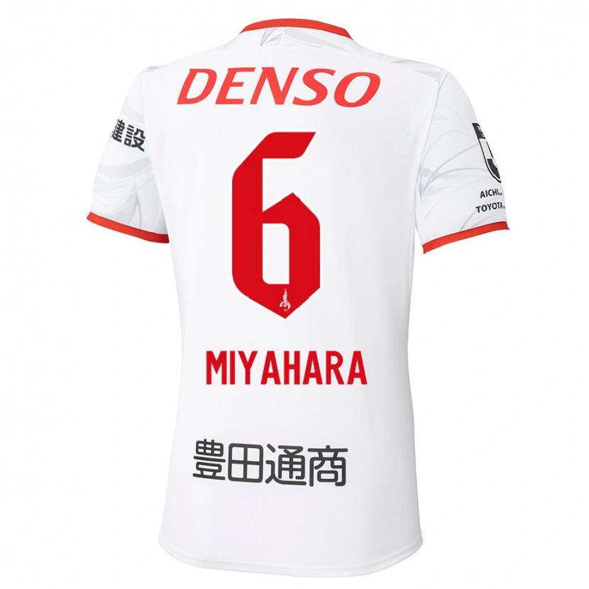 Danxen Kinderen Kazuya Miyahara #6 Wit Rood Uitshirt Uittenue 2025/26 T-Shirt