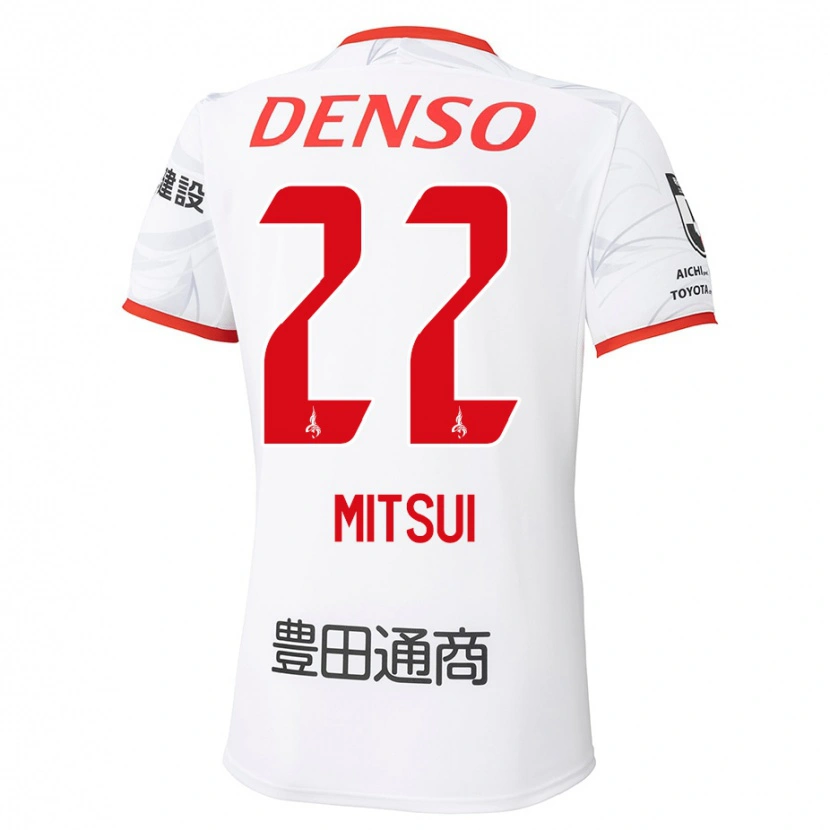 Danxen Kinderen Daiki Mitsui #22 Wit Rood Uitshirt Uittenue 2025/26 T-Shirt