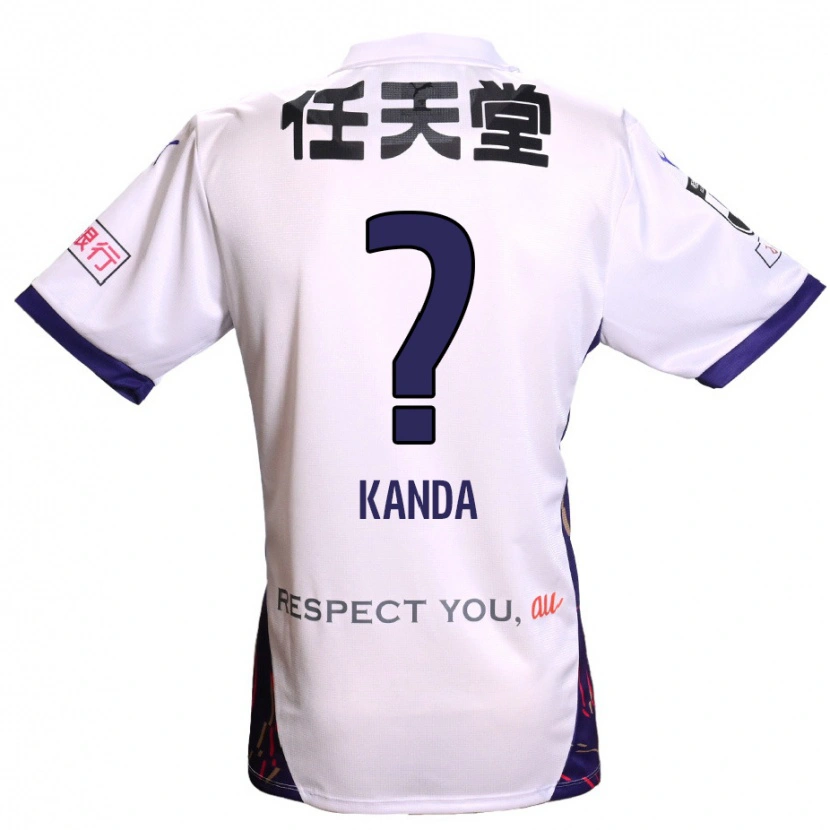 Danxen Kinderen Kotaro Kanda #0 Wit Paars Zwart Uitshirt Uittenue 2025/26 T-Shirt