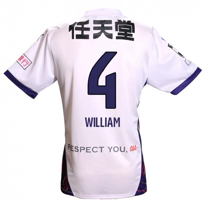 Danxen Kinderen Patrick William #4 Wit Paars Zwart Uitshirt Uittenue 2025/26 T-Shirt