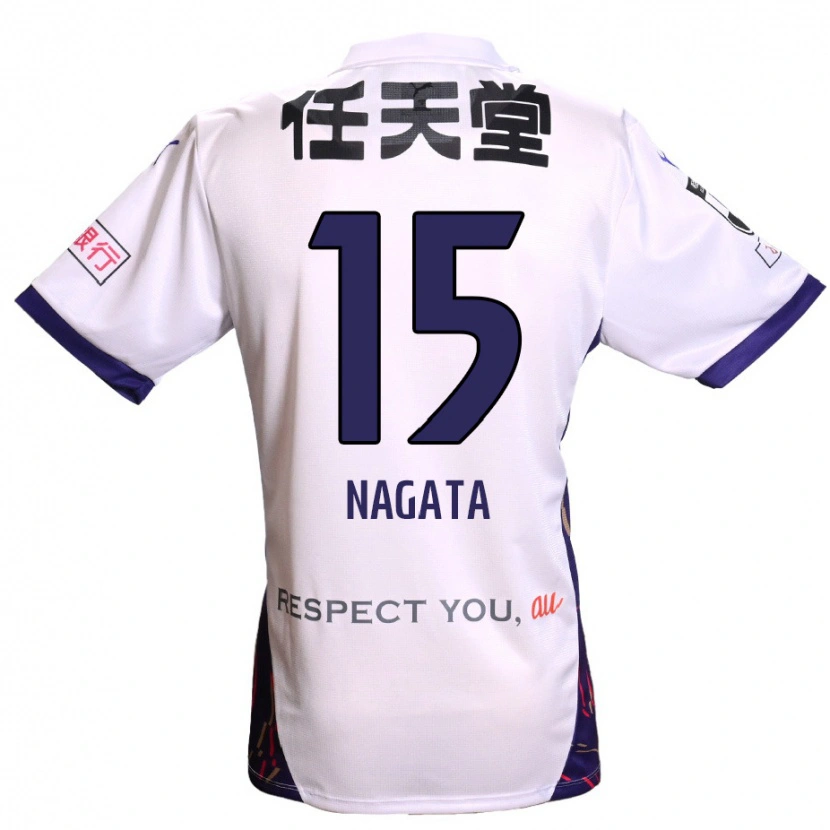 Danxen Kinderen Kodai Nagata #15 Wit Paars Zwart Uitshirt Uittenue 2025/26 T-Shirt