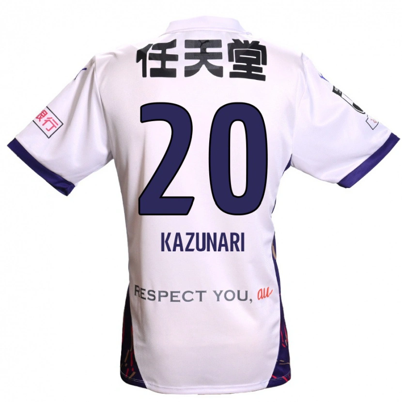 Danxen Kinderen Kazunari Kita #20 Wit Paars Zwart Uitshirt Uittenue 2025/26 T-Shirt