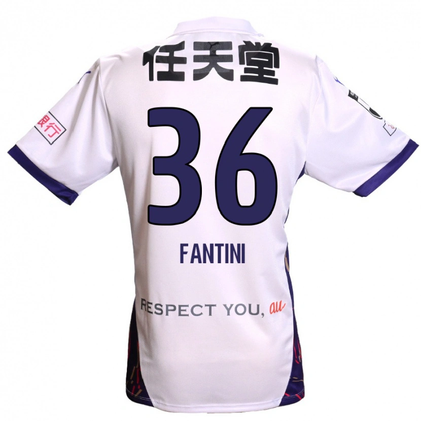 Danxen Kinderen Akira Fantini #36 Wit Paars Zwart Uitshirt Uittenue 2025/26 T-Shirt