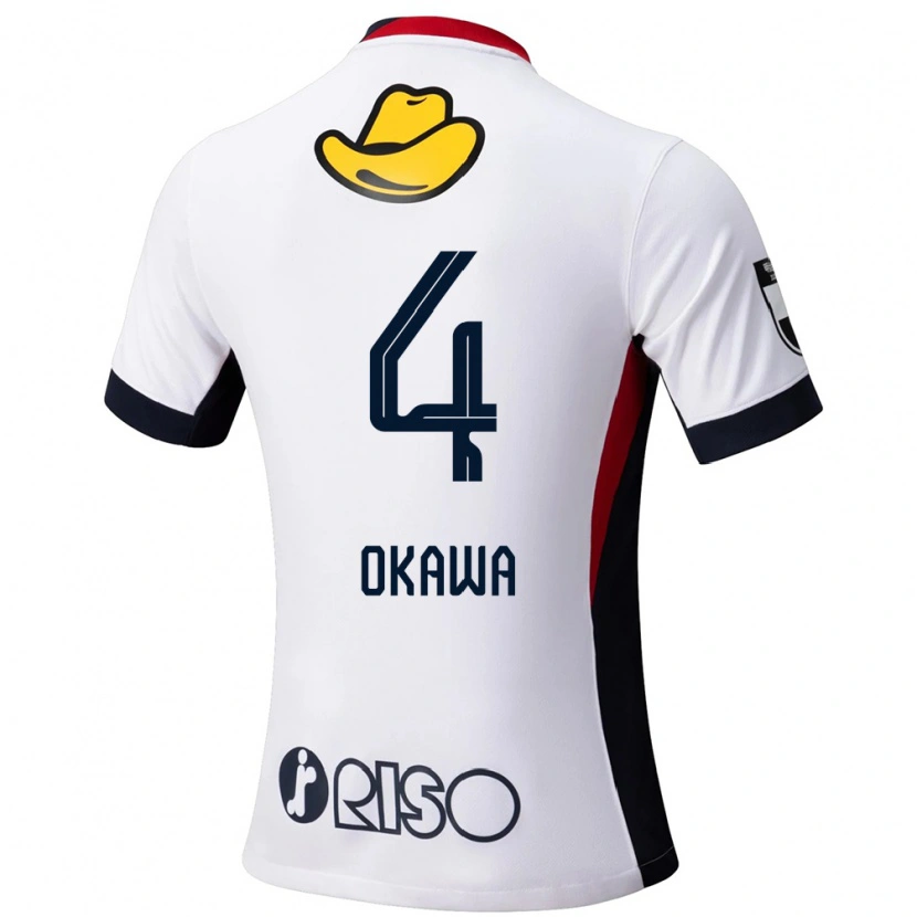 Danxen Kinderen Yugo Okawa #4 Wit Zwart Uitshirt Uittenue 2025/26 T-Shirt
