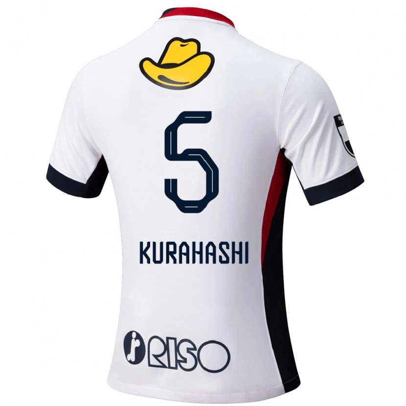 Danxen Kinderen Koki Kurahashi #5 Wit Zwart Uitshirt Uittenue 2025/26 T-Shirt