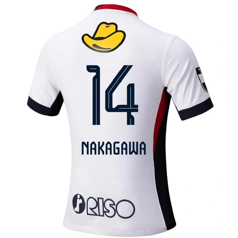 Danxen Kinderen Sora Nakagawa #14 Wit Zwart Uitshirt Uittenue 2025/26 T-Shirt