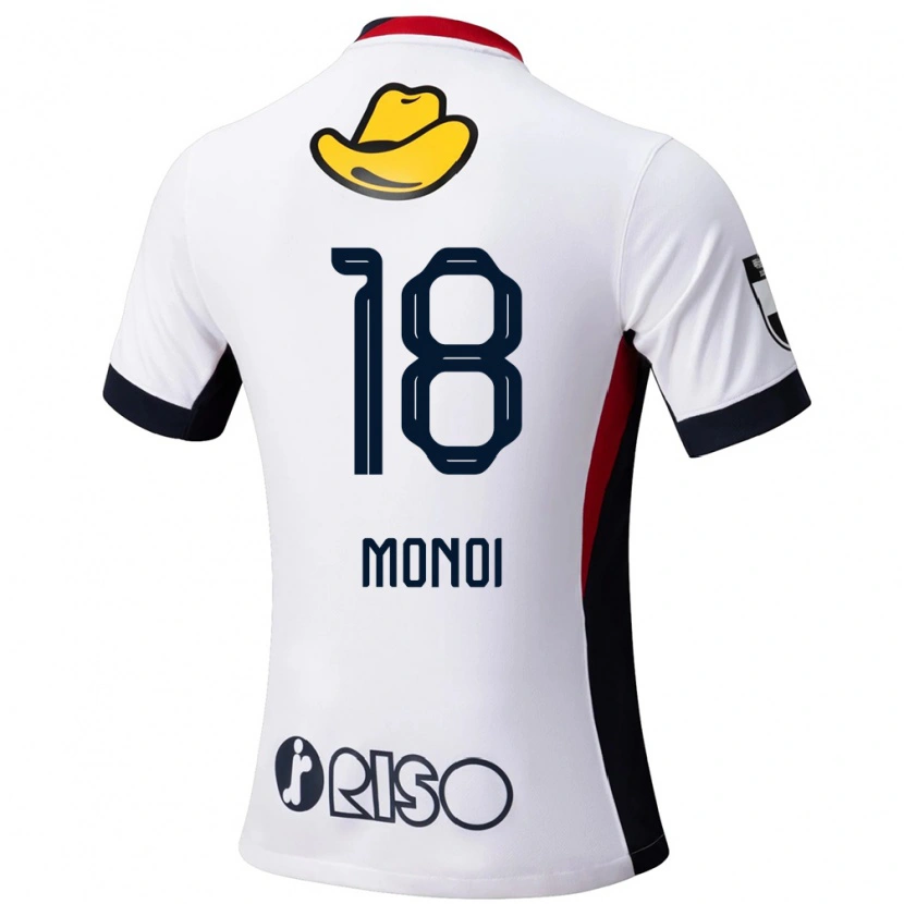Danxen Kinderen Jigen Monoi #18 Wit Zwart Uitshirt Uittenue 2025/26 T-Shirt