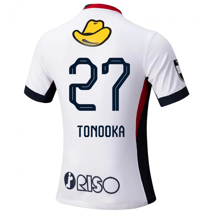 Danxen Kinderen Ryota Tonooka #27 Wit Zwart Uitshirt Uittenue 2025/26 T-Shirt