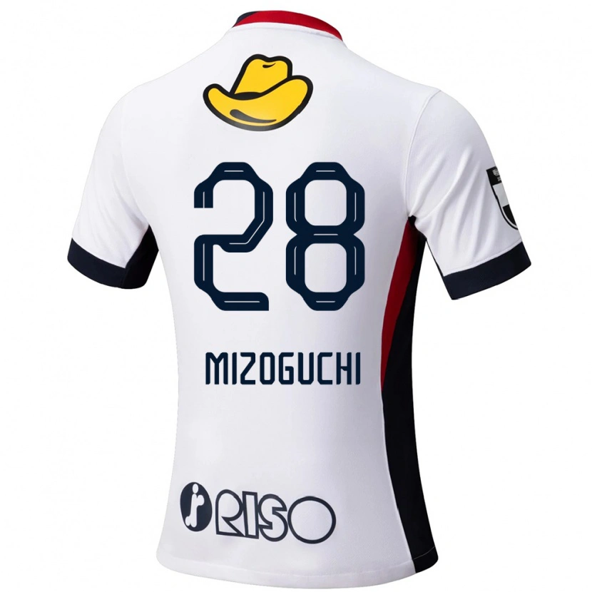 Danxen Kinderen Shuhei Mizoguchi #28 Wit Zwart Uitshirt Uittenue 2025/26 T-Shirt