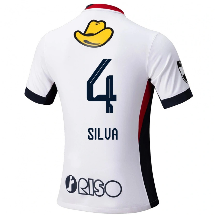 Danxen Kinderen Leo Silva #4 Wit Zwart Uitshirt Uittenue 2025/26 T-Shirt