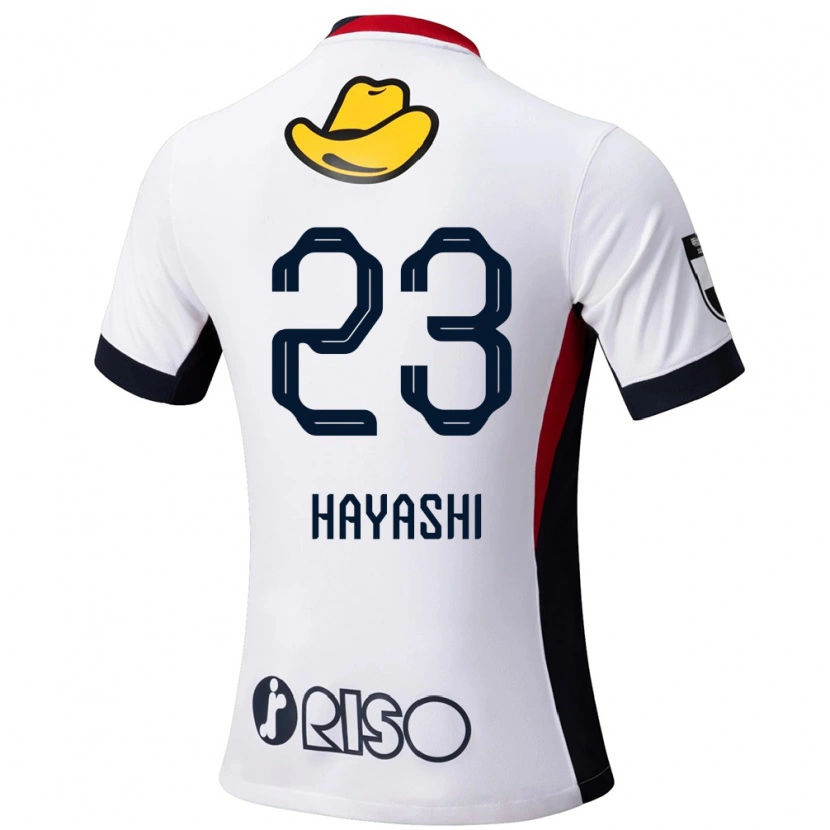 Danxen Kinderen Naoki Hayashi #23 Wit Zwart Uitshirt Uittenue 2025/26 T-Shirt