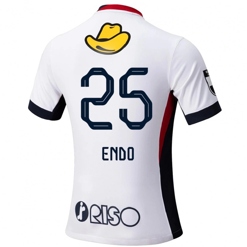Danxen Kinderen Yasushi Endo #25 Wit Zwart Uitshirt Uittenue 2025/26 T-Shirt