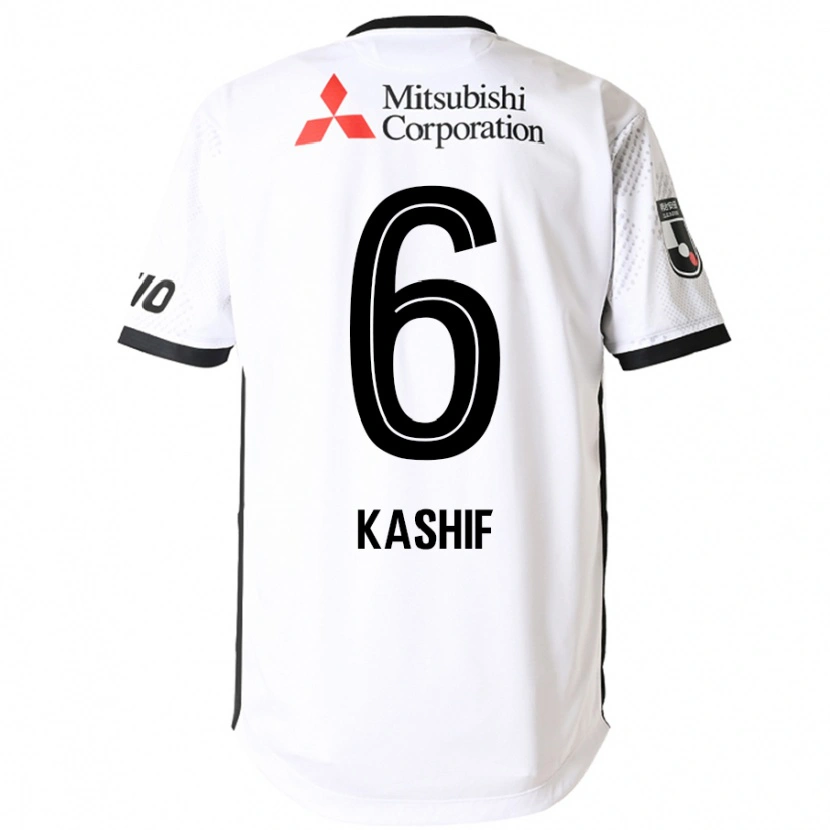 Danxen Kinderen Kashif Bangnagande #6 Wit Zwart Uitshirt Uittenue 2025/26 T-Shirt