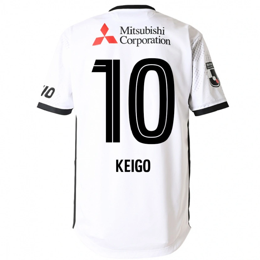 Danxen Kinderen Keigo Higashi #10 Wit Zwart Uitshirt Uittenue 2025/26 T-Shirt
