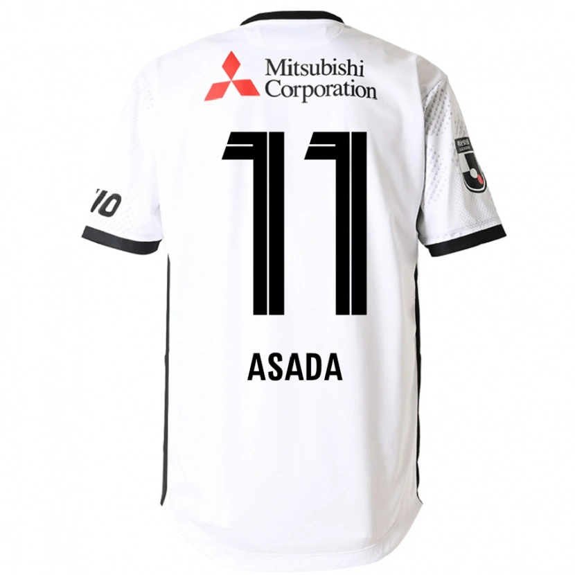 Danxen Kinderen Rui Asada #11 Wit Zwart Uitshirt Uittenue 2025/26 T-Shirt