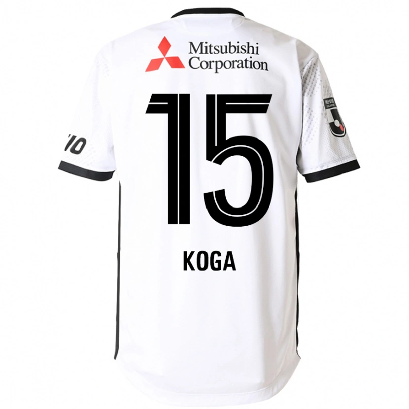 Danxen Kinderen Shun Koga #15 Wit Zwart Uitshirt Uittenue 2025/26 T-Shirt