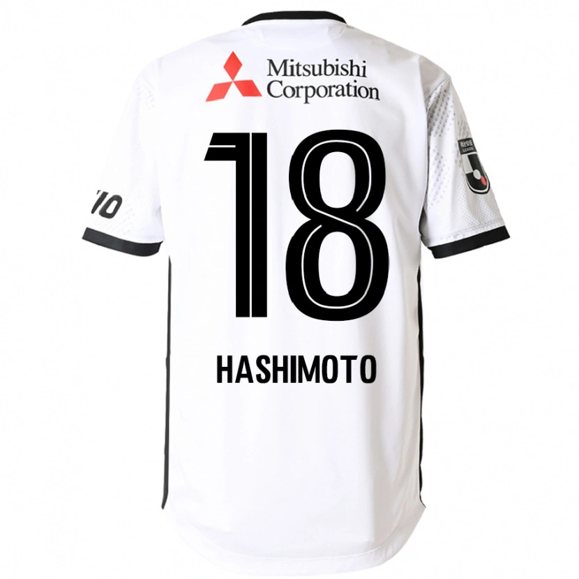Danxen Kinderen Kento Hashimoto #18 Wit Zwart Uitshirt Uittenue 2025/26 T-Shirt