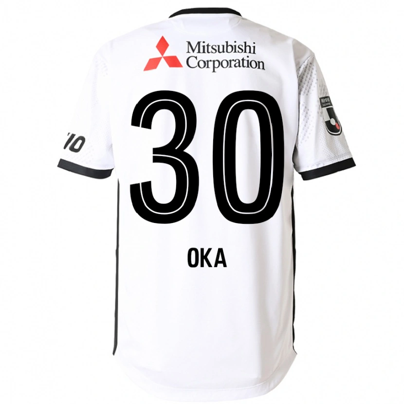 Danxen Kinderen Teppei Oka #30 Wit Zwart Uitshirt Uittenue 2025/26 T-Shirt