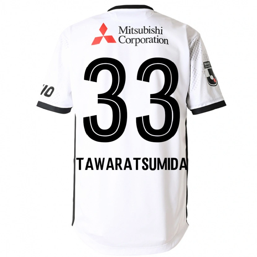 Danxen Kinderen Kota Tawaratsumida #33 Wit Zwart Uitshirt Uittenue 2025/26 T-Shirt