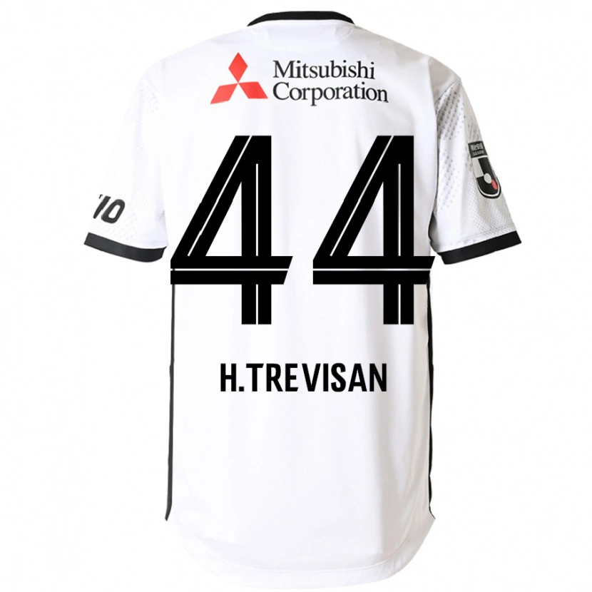 Danxen Kinderen Henrique Trevisan #44 Wit Zwart Uitshirt Uittenue 2025/26 T-Shirt