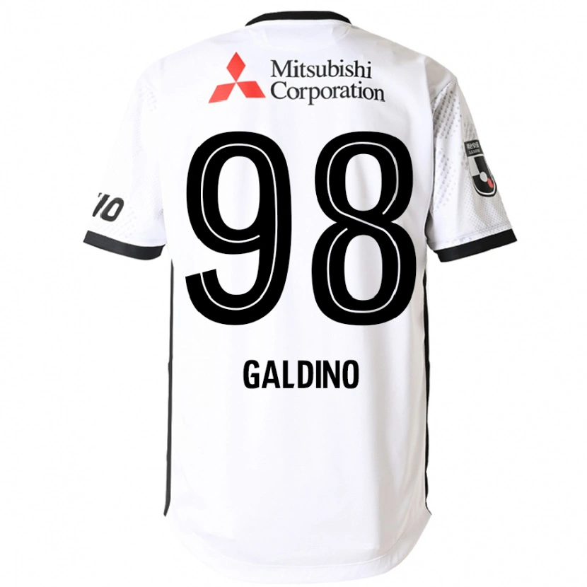Danxen Kinderen Everton Galdino #98 Wit Zwart Uitshirt Uittenue 2025/26 T-Shirt