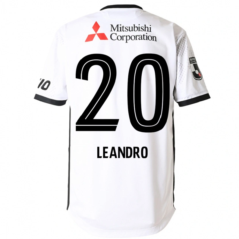 Danxen Kinderen Leandro #20 Wit Zwart Uitshirt Uittenue 2025/26 T-Shirt