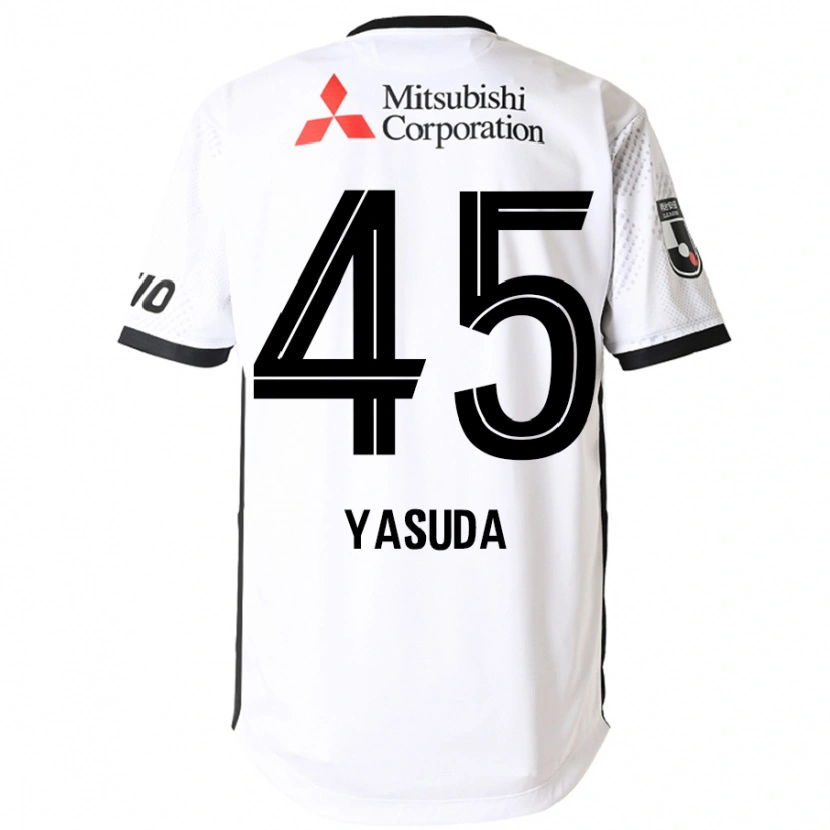 Danxen Kinderen Kojiro Yasuda #45 Wit Zwart Uitshirt Uittenue 2025/26 T-Shirt