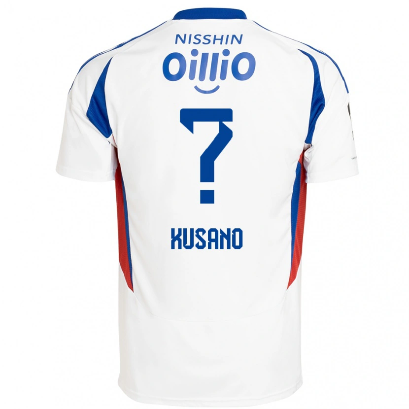 Danxen Kinderen Riku Kusano #0 Wit Koningsblauw Uitshirt Uittenue 2025/26 T-Shirt