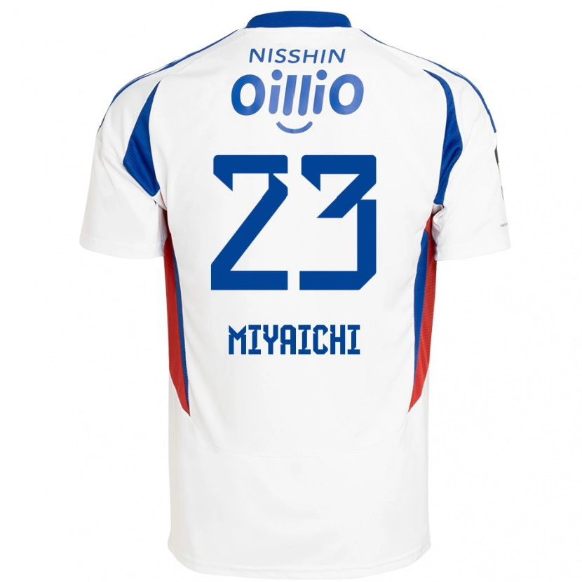 Danxen Kinderen Ryo Miyaichi #23 Wit Koningsblauw Uitshirt Uittenue 2025/26 T-Shirt