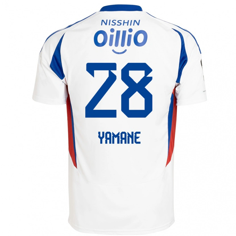Danxen Kinderen Riku Yamane #28 Wit Koningsblauw Uitshirt Uittenue 2025/26 T-Shirt