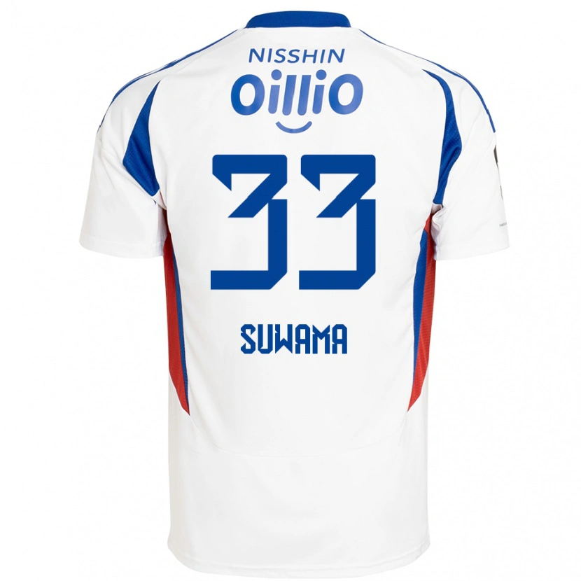 Danxen Kinderen Kosei Suwama #33 Wit Koningsblauw Uitshirt Uittenue 2025/26 T-Shirt