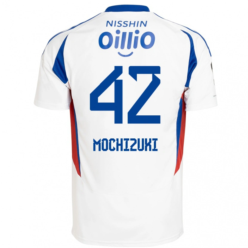 Danxen Kinderen Kohei Mochizuki #42 Wit Koningsblauw Uitshirt Uittenue 2025/26 T-Shirt