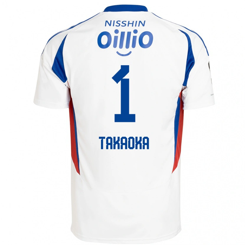Danxen Kinderen Yohei Takaoka #1 Wit Koningsblauw Uitshirt Uittenue 2025/26 T-Shirt