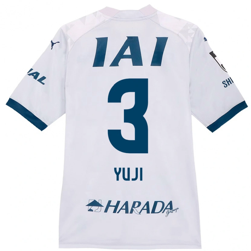 Danxen Kinderen Yuji Takahashi #3 Wit Koningsblauw Uitshirt Uittenue 2025/26 T-Shirt