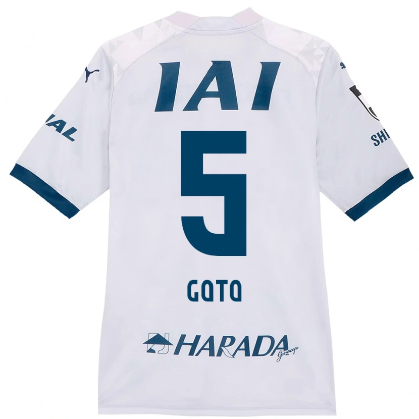 Danxen Kinderen Keita Goto #5 Wit Koningsblauw Uitshirt Uittenue 2025/26 T-Shirt