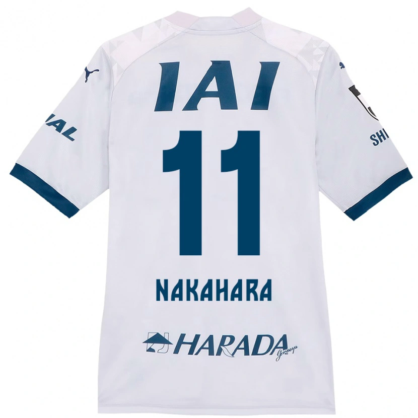 Danxen Kinderen Hikaru Nakahara #11 Wit Koningsblauw Uitshirt Uittenue 2025/26 T-Shirt