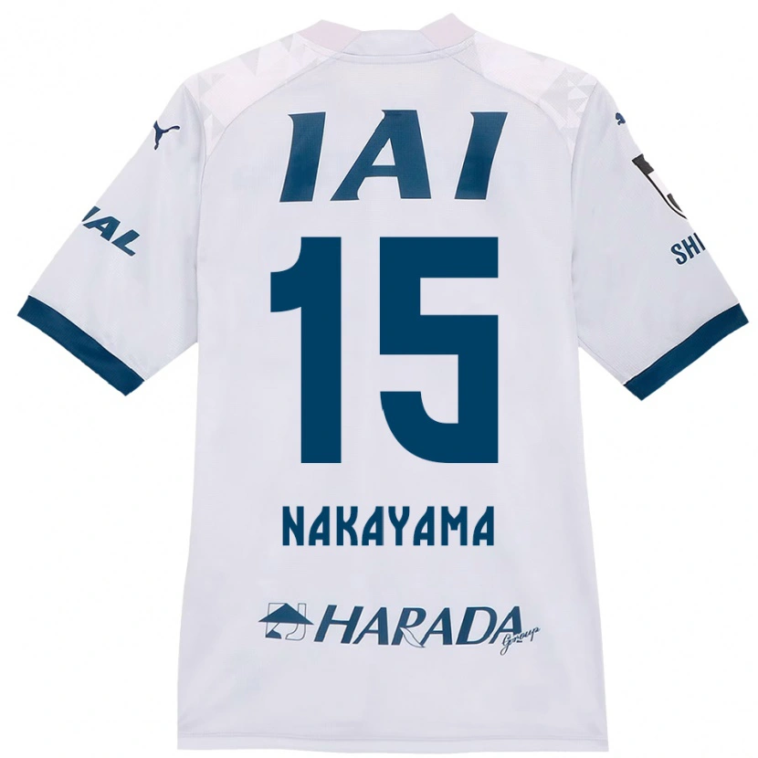 Danxen Kinderen Atsuki Nakayama #15 Wit Koningsblauw Uitshirt Uittenue 2025/26 T-Shirt